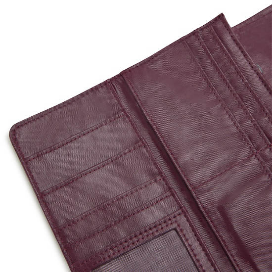 Kipling Money Land Metallic Snap Portefeuille Bordeaux | België 1429NW